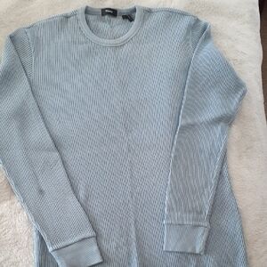 Theory Men's Light Blue Crewneck Sweater